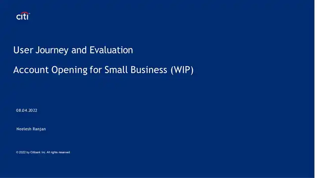 Citi design - Case study 3 — acquisition domain, slide 1 of 23