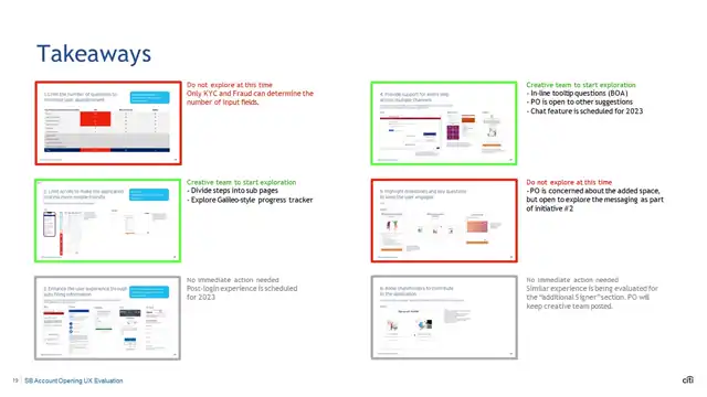 Citi design - Case study 3 — acquisition domain, slide 22 of 23