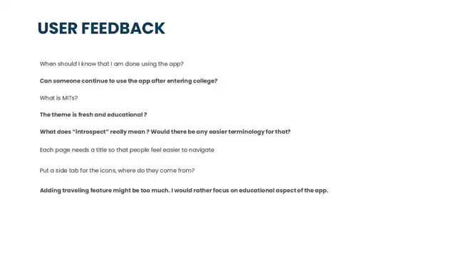 Minerva - User testing and evaluation, slide 3 of 6