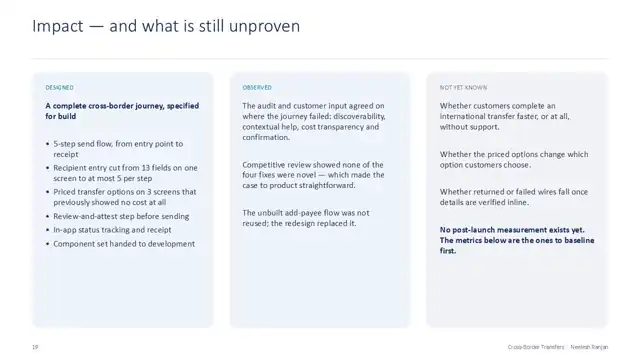 Citi design - Case study 1 — payments domain, slide 19 of 21