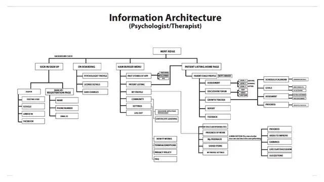 Mindbridge - Information architecture, slide 2 of 2