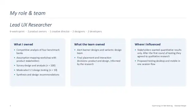 Citi research - Case study 2 — service domain, slide 3 of 17