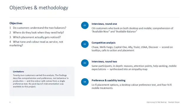 Citi design - Case study 2 — service domain, slide 4 of 22