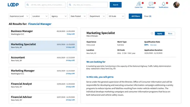 LOOP - candidate portal — high fidelity, slide 4 of 9