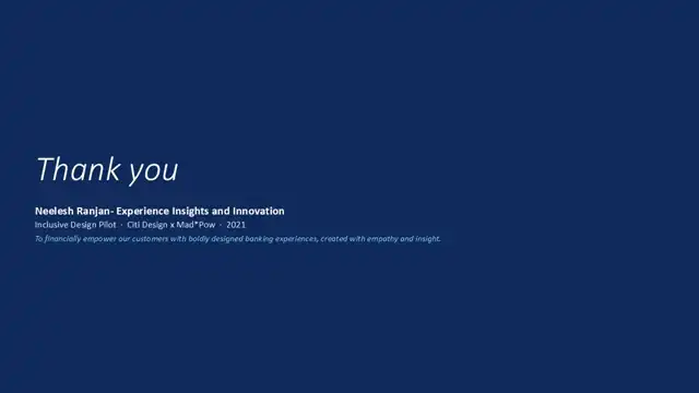 Citi strategy - Case study 2 — inclusive design, slide 17 of 17