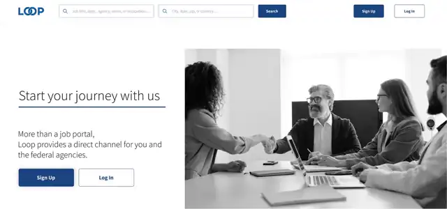 LOOP - candidate portal — high fidelity, slide 1 of 9