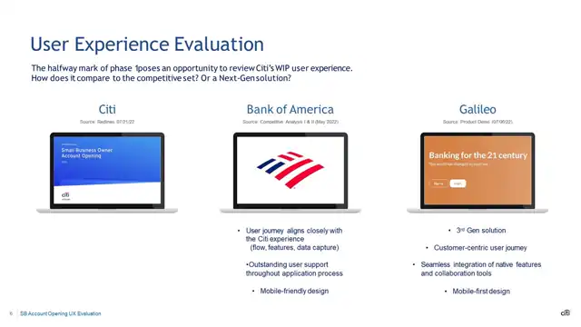 Citi design - Case study 3 — acquisition domain, slide 6 of 23