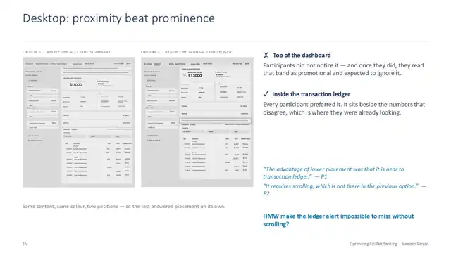 Citi design - Case study 2 — service domain, slide 15 of 22