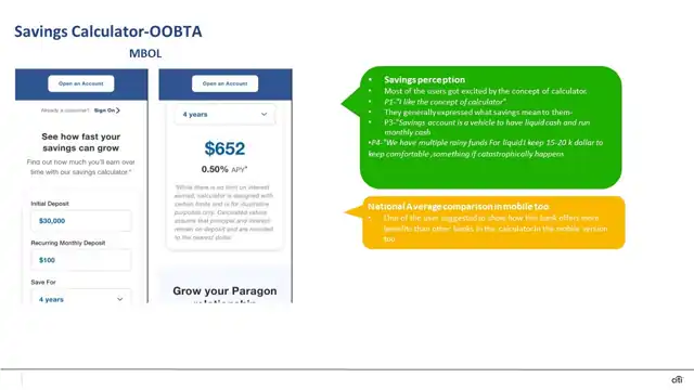 Citi research - User testing findings, slide 13 of 24