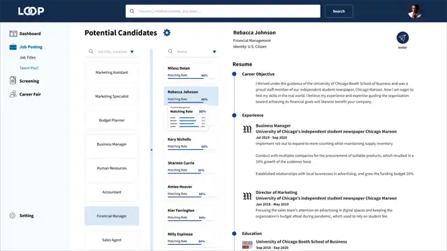 LOOP - hr platform — recruiter, slide 3 of 4