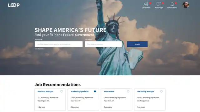LOOP - candidate portal — high fidelity, slide 3 of 9