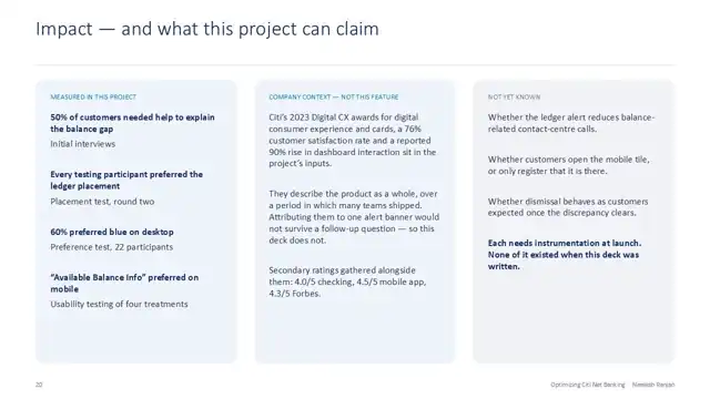 Citi design - Case study 2 — service domain, slide 20 of 22