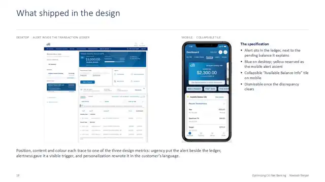 Citi design - Case study 2 — service domain, slide 19 of 22
