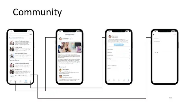 Mindbridge - Medium fidelity wireframes, slide 3 of 4