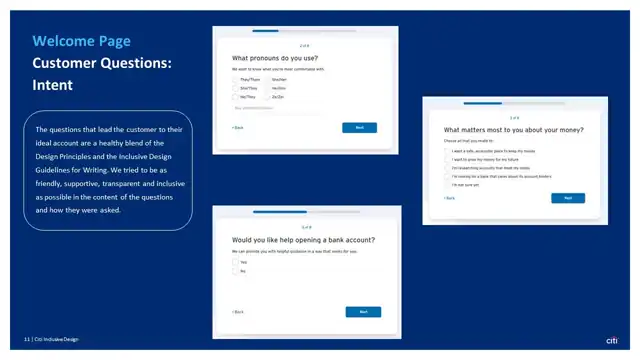 Citi strategy - Inclusive design prototype, slide 11 of 25