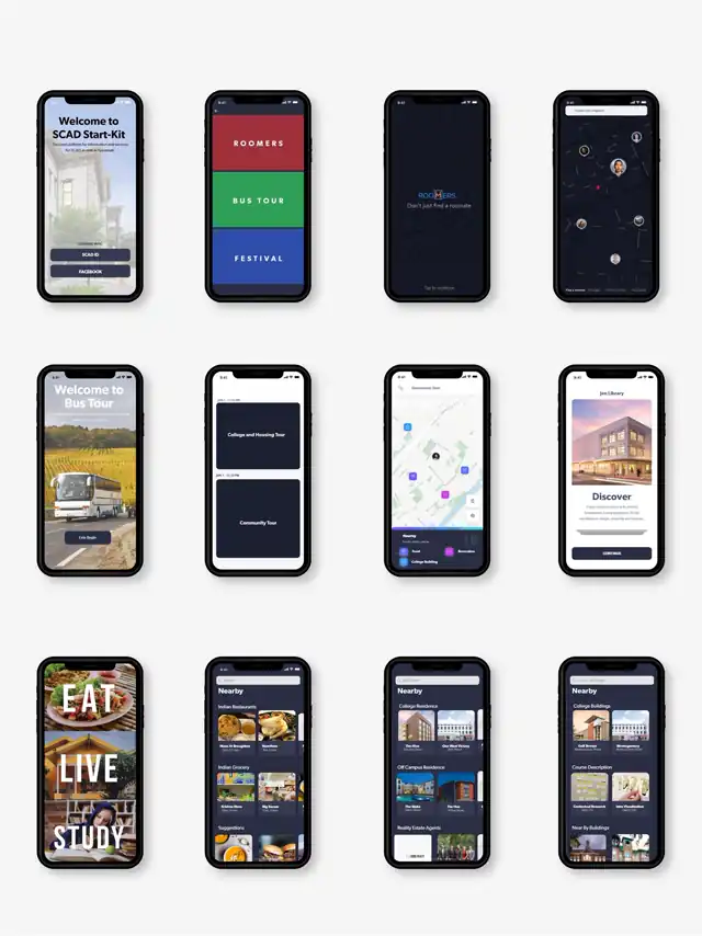 SCAD Start Kit - High fidelity wireframes