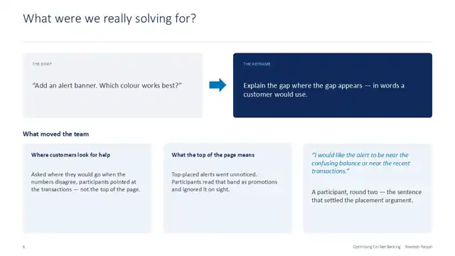 Citi design - Case study 2 — service domain, slide 6 of 22