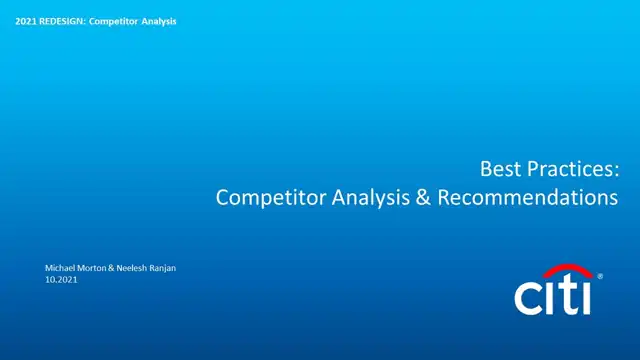 Citi research - Case study 5 — best practices in fintech UX, slide 1 of 25
