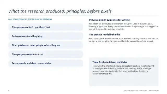 Citi strategy - Case study 2 — inclusive design, slide 9 of 17