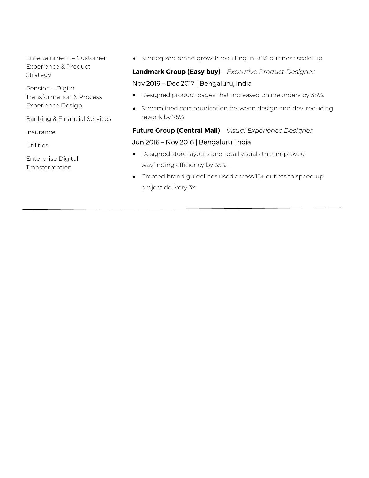 Resume, page 3 of 3